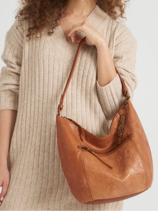 The Sak Handbags - The Sak SEQUOIA Tobacco Embossed Hobo Bag NEW